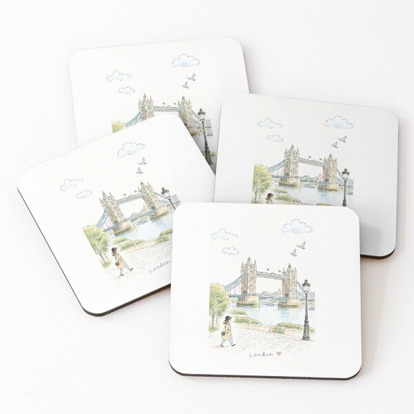 Item preview, Whimisical sketchy arty London Tower Bridge UK designed and sold by CirrusSky.