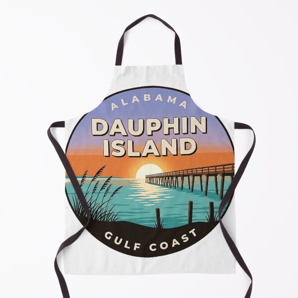 Item preview, Dauphin Island Alabama Fishing Pier Sunset Round Badge Sticker designed and sold by DetourDgn.