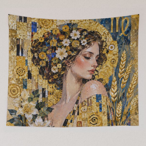 Item preview, Virgo Zodiac Painting – Celestial Maiden Astrology Art designed and sold by GalleryKauffeld.
