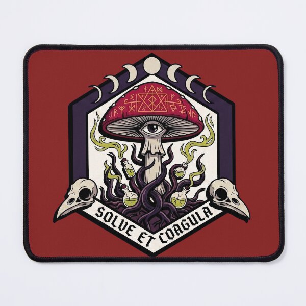 Item preview, Solve Et Coagula Occult Mushroom Alchemy Pop Art designed and sold by Rare By Hero.
