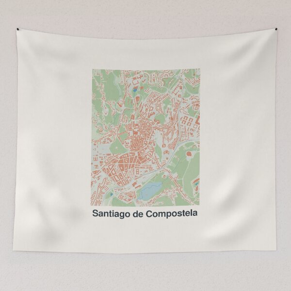 Item preview, Santiago de Compostela Minimalistic Map Art designed and sold by MapsNerd.