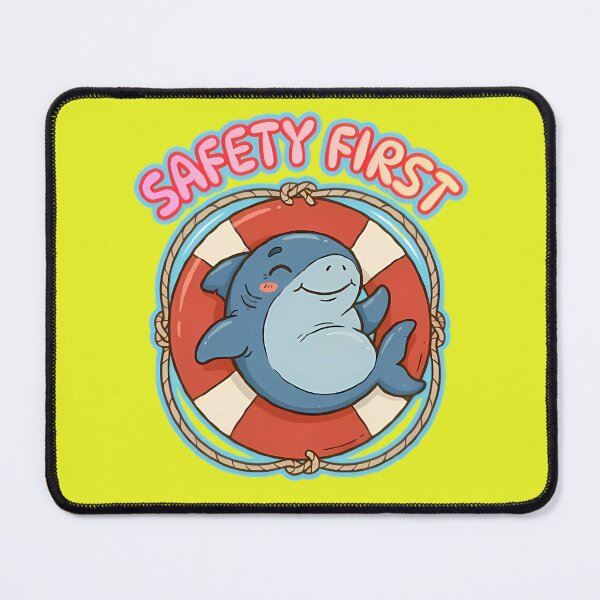 Item preview, Safety First Cute Baby Shark In Lifebuoy designed and sold by ZeroContextArt.