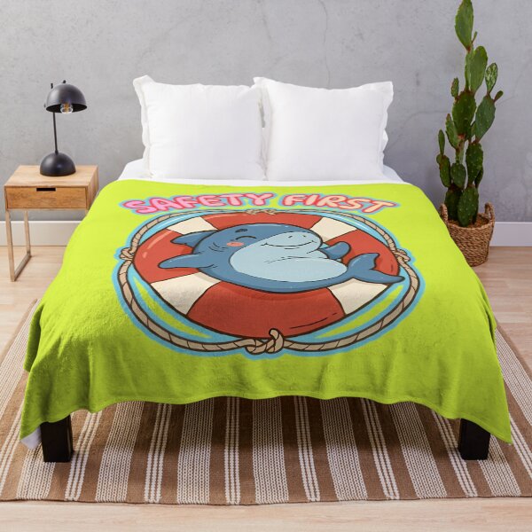 Item preview, Safety First Cute Baby Shark In Lifebuoy designed and sold by ZeroContextArt.