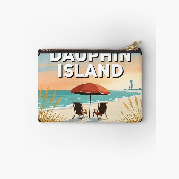 Item preview, Dauphin Island Alabama Sunrise Beach Chairs Round Badge Sticker designed and sold by DetourDgn.
