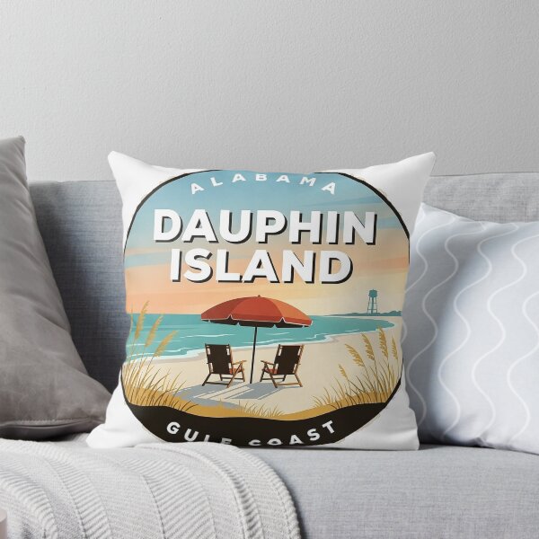 Artikelvorschau, Dauphin Island Alabama Sunrise Beach Chairs Round Badge Sticker entworfen und verkauft von DetourDgn.