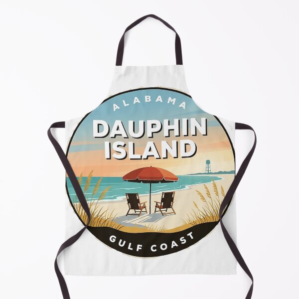 Item preview, Dauphin Island Alabama Sunrise Beach Chairs Round Badge Sticker designed and sold by DetourDgn.