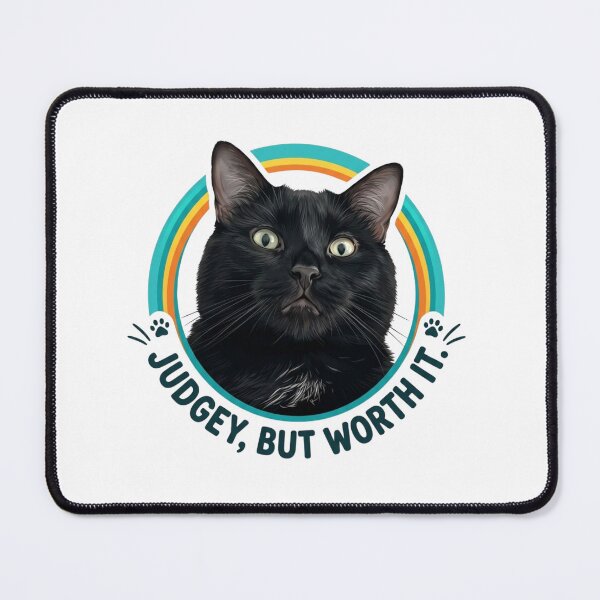Item preview, Sarcastic Black Cat – Judge Me, But Worship Me designed and sold by DigitalSkyfall.