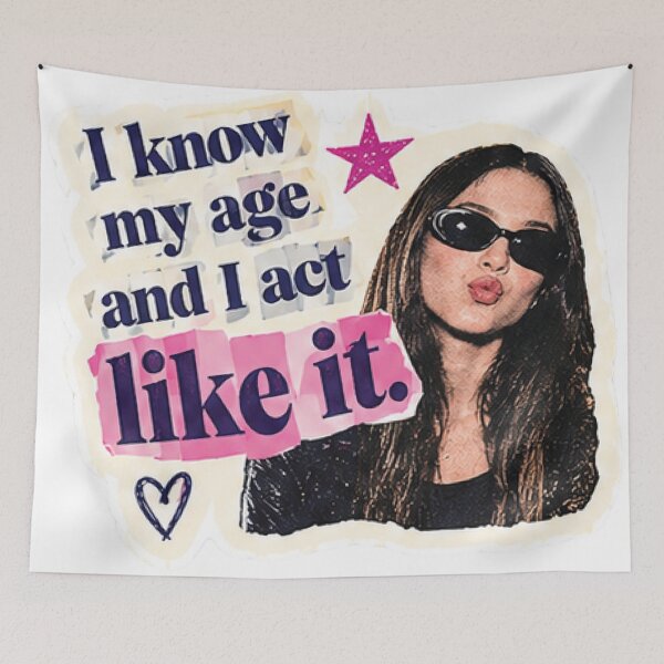 Item preview, I Know My Age Retro Sticker | Olivia Rodrigo Inspired Y2K Collage designed and sold by SugarRuushShop.