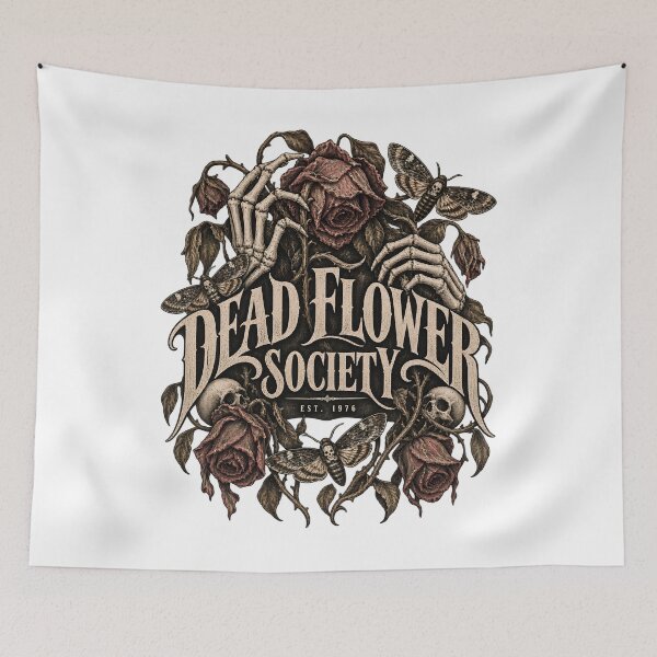 Item preview, Dead Flower Society – Gothic Roses, Skulls and Death Moths designed and sold by pinkaesthetik.
