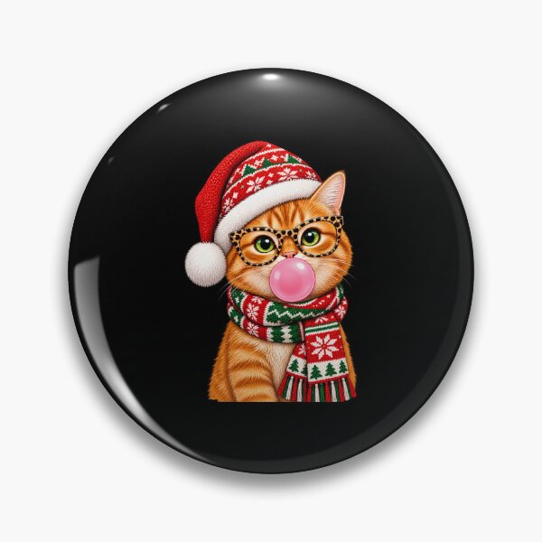 Item preview, Christmas Tabby Cat Bubblegum Glasses Festive Xmas Graphic designed and sold by Whirx.