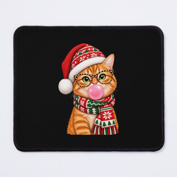 Item preview, Christmas Tabby Cat Bubblegum Glasses Festive Xmas Graphic designed and sold by Whirx.