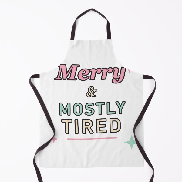 Item preview, Merry & Mostly Tired – Retro Pastel Funny Christmas designed and sold by Gabtrex.