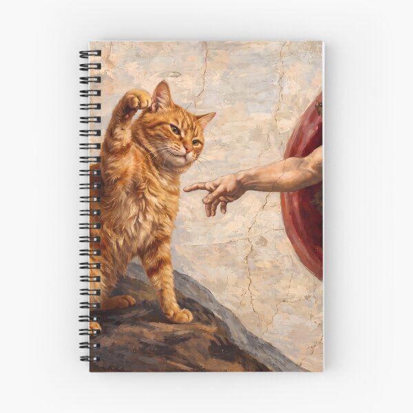 Item preview, The Creation of Adam Cat Parody  designed and sold by FaizArtShop.