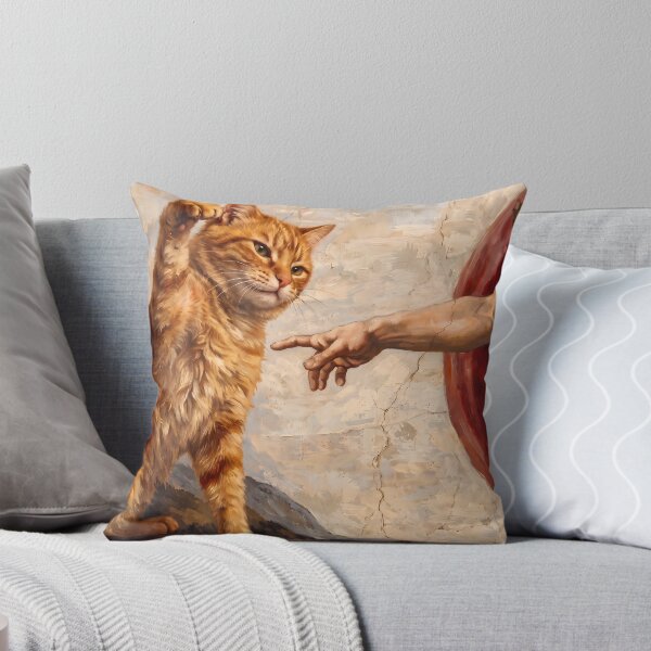 Item preview, The Creation of Adam Cat Parody  designed and sold by FaizArtShop.
