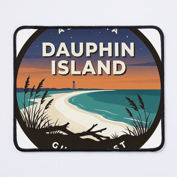 Item preview, Dauphin Island Alabama West End Beach Dusk Round Badge Sticker designed and sold by DetourDgn.