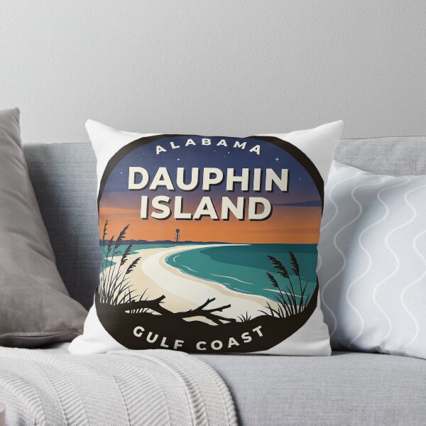 Item preview, Pegatina redonda con diseño de atardecer en la playa West End de Dauphin Island, Alabama designed and sold by DetourDgn.