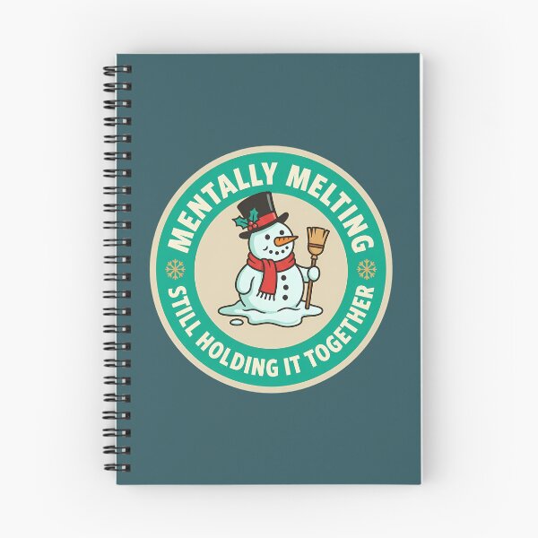 Item preview, Mentally Melting Still Holding Together Snowman Badge designed and sold by DripCultureLab.