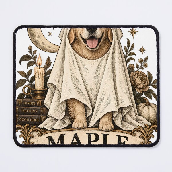 Item preview, Golden Retriever Ghost Costume – Maple the Resident Spirit designed and sold by pinkaesthetik.