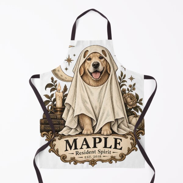 Item preview, Golden Retriever Ghost Costume – Maple the Resident Spirit designed and sold by pinkaesthetik.
