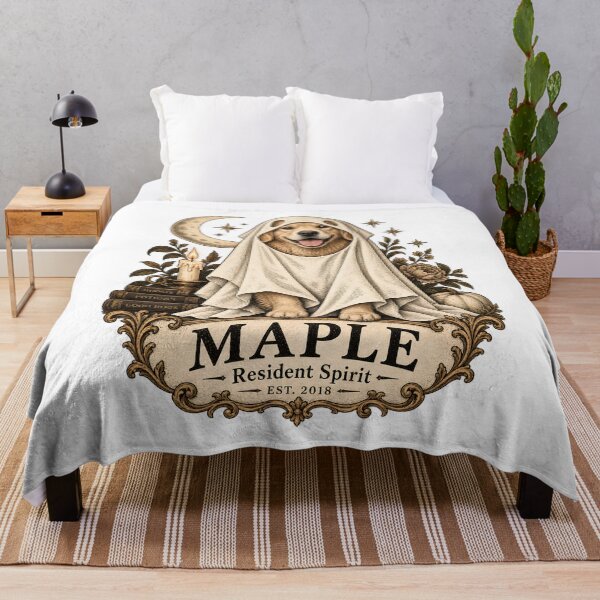 Item preview, Golden Retriever Ghost Costume – Maple the Resident Spirit designed and sold by pinkaesthetik.