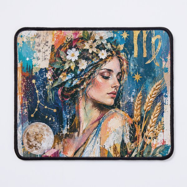 Item preview, Virgo Zodiac Painting – Celestial Maiden Astrology Art designed and sold by GalleryKauffeld.