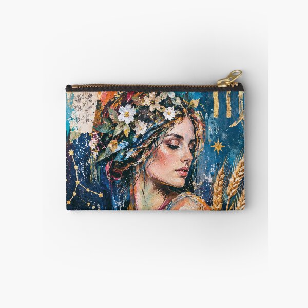Item preview, Virgo Zodiac Painting – Celestial Maiden Astrology Art designed and sold by GalleryKauffeld.