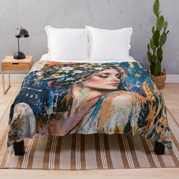 Item preview, Virgo Zodiac Painting – Celestial Maiden Astrology Art designed and sold by GalleryKauffeld.