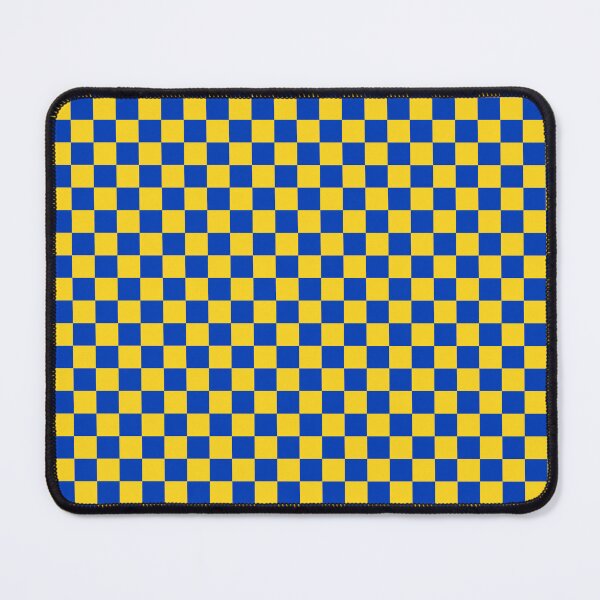 Item preview, Bold Blue Yellow Checkerboard Pattern designed and sold by Zaya_art.
