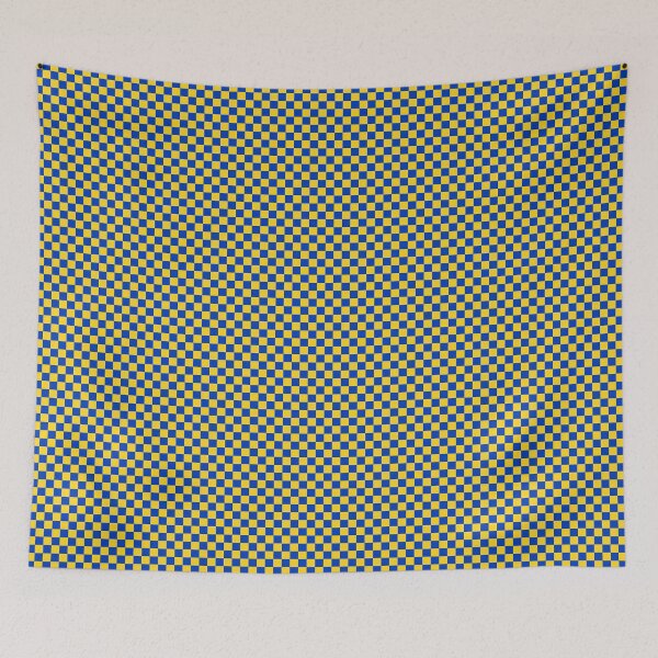 Item preview, Bold Blue Yellow Checkerboard Pattern designed and sold by Zaya_art.
