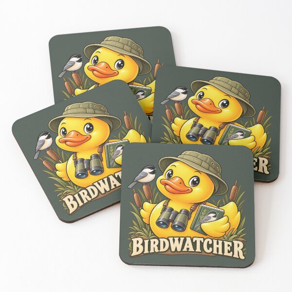 Item preview, Birdwatcher Rubber Duck with Chickadee designed and sold by BROHLine Studio.