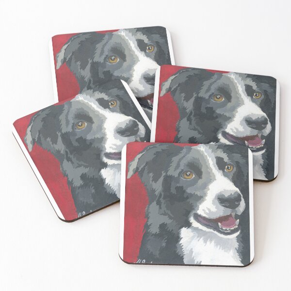 Item preview, Happy Pop Art Border Collie Art designed and sold by KSaunbyGallery.