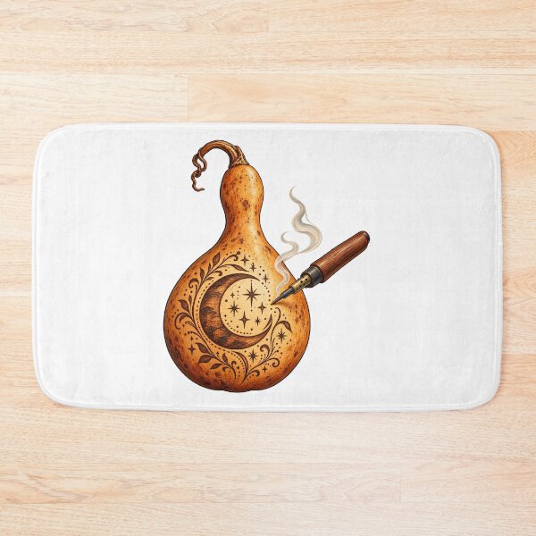 Item preview, Halloween Gourd Pyrography Artist Moon Burn Art designed and sold by UrbanCanvvas.