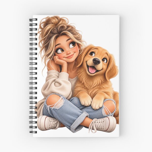 Item preview, Girl with sweet dog designed and sold by Cherrydesign89.