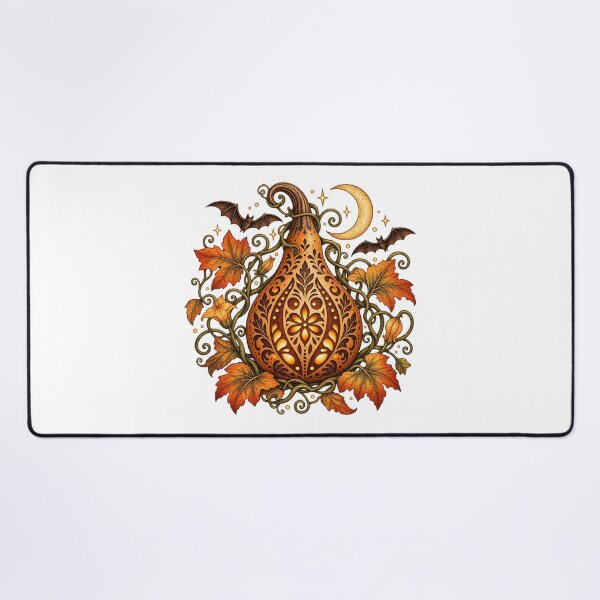 Item preview, Decorative Woodburned Gourd Lantern Halloween Art designed and sold by UrbanCanvvas.