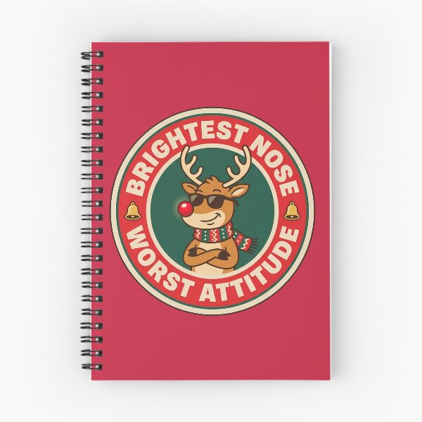 Item preview, Brightest Nose Worst Attitude Reindeer Badge designed and sold by DripCultureLab.