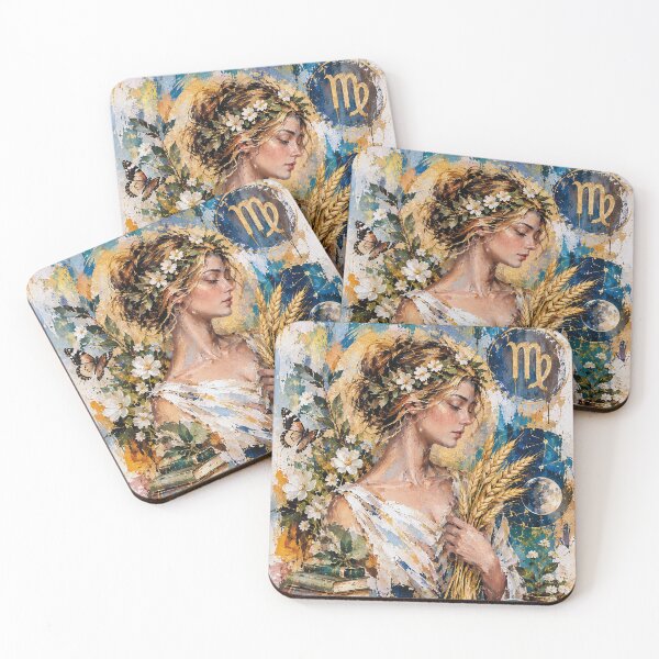 Item preview, Virgo Zodiac Painting – Celestial Maiden Astrology Art designed and sold by GalleryKauffeld.