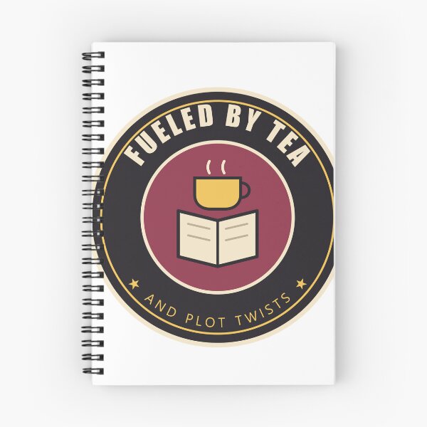 Item preview, Fueled by Tea and Plot Twists – Book Lover Badge designed and sold by Gabtrex.