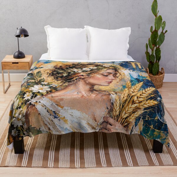 Item preview, Virgo Zodiac Painting – Celestial Maiden Astrology Art designed and sold by GalleryKauffeld.