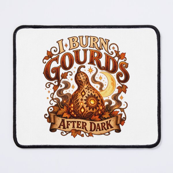 Item preview, I Burn Gourds After Dark Illustrated Halloween Gourd designed and sold by UrbanCanvvas.