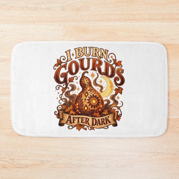 Item preview, I Burn Gourds After Dark Illustrated Halloween Gourd designed and sold by UrbanCanvvas.