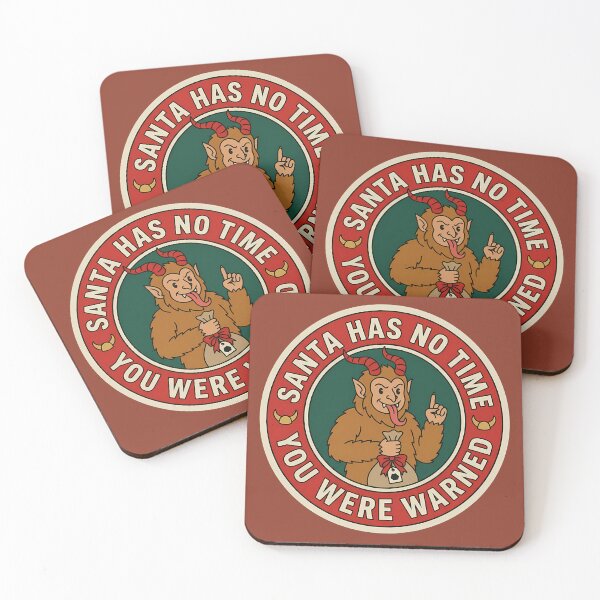 Item preview,  Santa Has No Time Krampus Holiday Badge designed and sold by DripCultureLab.