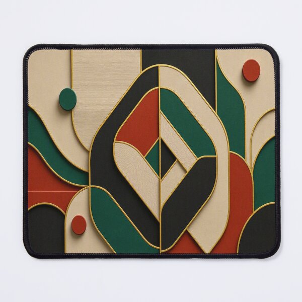Item preview, Abstract Bird Love Heart - Mid Century Modern Geometric Pattern Art designed and sold by Breezes-of-Ida.