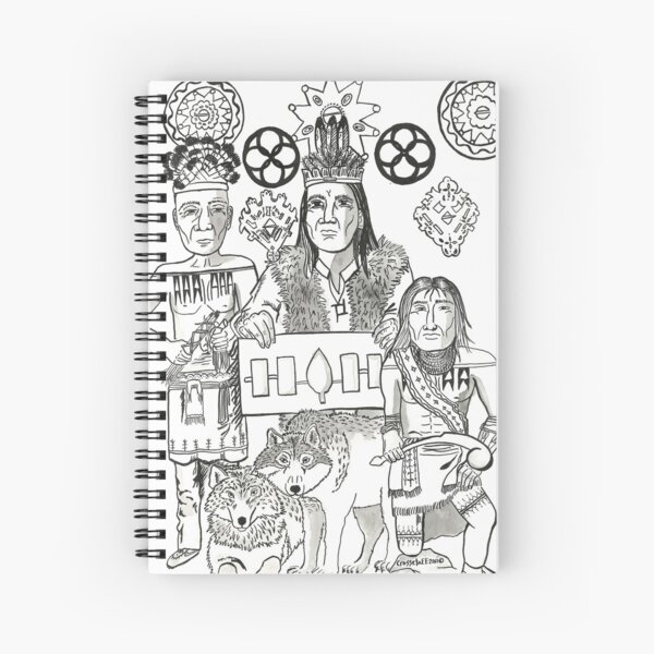 Peacemaker unites with Wolf Clan Spiral Notebook