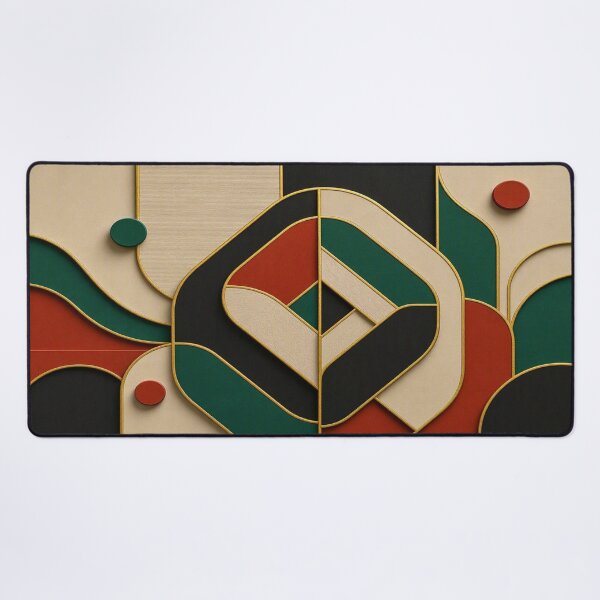 Item preview, Abstract Bird Love Heart - Mid Century Modern Geometric Pattern Art designed and sold by Breezes-of-Ida.