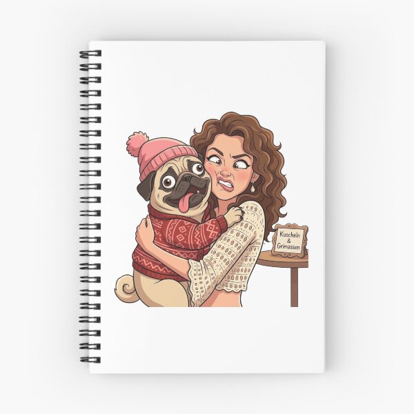 Item preview, Funny Pug Cuddling designed and sold by Angel & Mortimer .