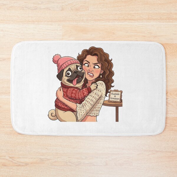 Item preview, Funny Pug Cuddling designed and sold by Angel & Mortimer .