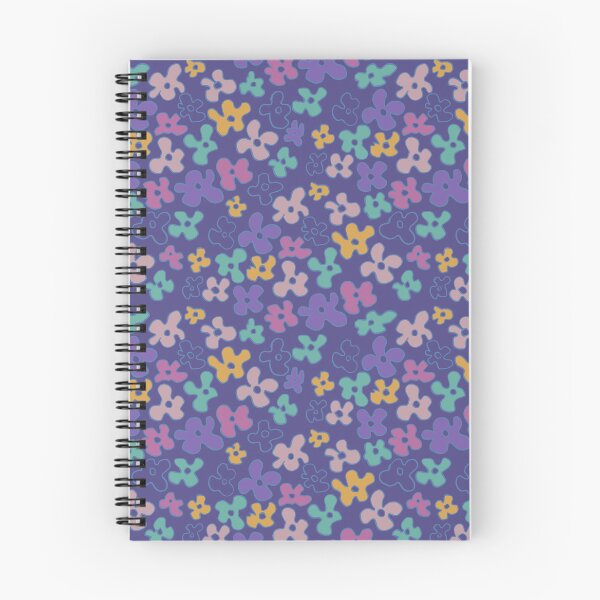 Item preview, Dark violet floral multi color pattern designed and sold by fishcard.