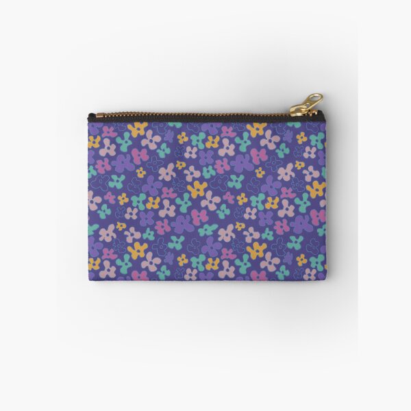 Item preview, Dark violet floral multi color pattern designed and sold by fishcard.