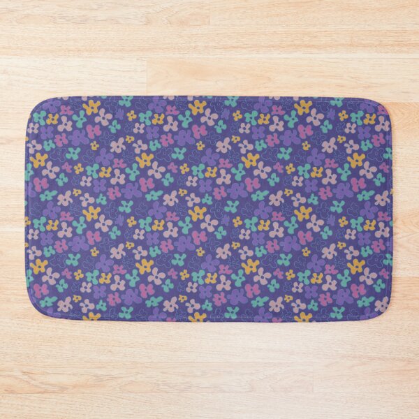 Item preview, Dark violet floral multi color pattern designed and sold by fishcard.