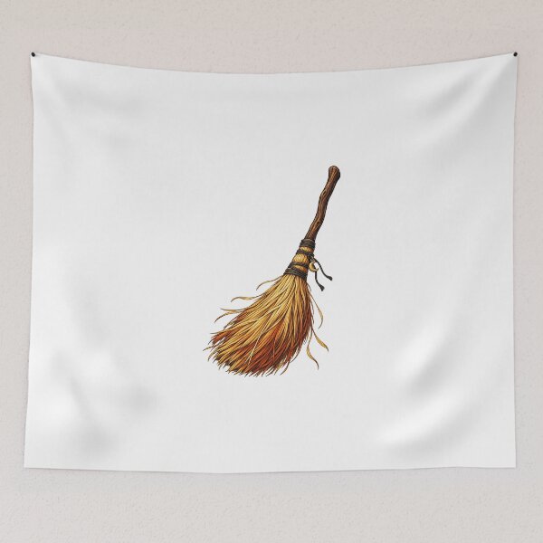 Item preview, Halloween Broomcorn Besom Maker Hand Bound Broom designed and sold by UrbanCanvvas.